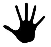 Silhouette Of Hand Royalty Free Stock Photography