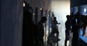 Silhouette Of People In The Jail Stock Photo Silhouette Of People In The Jail Stock Photo