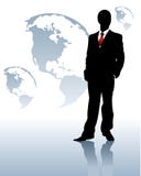 Silhouette Of The Businessman Stock Photography