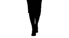 Silhouette Slim legs of woman wearing high heel shoes walking. vector illustration Silhouette Slim legs of woman wearing high heel shoes walking. vector illustration
