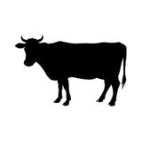Silhouette of a standing cow vector illustration Silhouette of a standing cow vector illustration