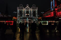 Christmas markt Hamburg on the Town hall square royalty free stock photography Christmas markt Hamburg on the Town hall square royalty free stock photography