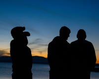Silhouettes with Sunset Background royalty free stock images Silhouettes with Sunset Background royalty free stock images