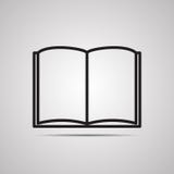Silhouettez l'icône plate, conception simple de vecteur avec l'ombre Livre illustration stock Silhouettez l'icône plate, conception simple de vecteur avec l'ombre Livre illustration stock