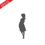 Silhueta preta da mulher gravida com cabelo reto Ilustração do vetor ilustração do vetor Silhueta preta da mulher gravida com cabelo reto Ilustração do vetor ilustração do vetor