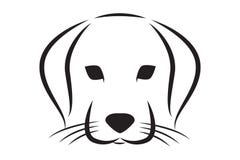 Silueta alineada del vector de la cabeza de perro ilustración del vector Silueta alineada del vector de la cabeza de perro ilustración del vector