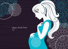 Silueta de la mujer embarazada ilustración del vector Silueta de la mujer embarazada ilustración del vector