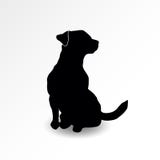 Silueta de un perro que se sienta que mira para arriba el lado derecho Aire el oler del terrier de Jack Russell Ilustración del v stock de ilustración Silueta de un perro que se sienta que mira para arriba el lado derecho Aire el oler del terrier de Jack Russell Ilustración del v stock de ilustración