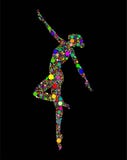 Silueta del bailarín Imagen de archivo Silueta del bailarín Imagen de archivo