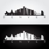 Silueta del horizonte de Denver stock de ilustración Silueta del horizonte de Denver stock de ilustración