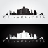 Silueta del horizonte de Philadelphia stock de ilustración Silueta del horizonte de Philadelphia stock de ilustración