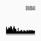 Silueta del negro del horizonte de la ciudad de Dubai libre illustration Silueta del negro del horizonte de la ciudad de Dubai libre illustration
