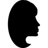 Silueta negra de una cara femenina ilustración del vector Silueta negra de una cara femenina ilustración del vector
