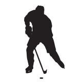 Silueta patinadora del vector del jugador del hockey sobre hielo libre illustration Silueta patinadora del vector del jugador del hockey sobre hielo libre illustration