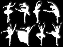 Siluetta classica dei danzatori illustrazione di stock Siluetta classica dei danzatori illustrazione di stock