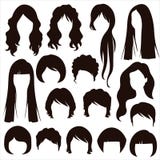 Siluette dei capelli, acconciatura della donna Immagini Stock Libere da Diritti Siluette dei capelli, acconciatura della donna Immagini Stock Libere da Diritti