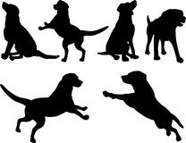 Siluette del cane illustrazione vettoriale Siluette del cane illustrazione vettoriale