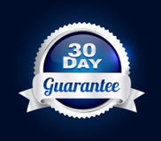 Silver 30 dag kvalitets- emblem stock illustrationer Silver 30 dag kvalitets- emblem stock illustrationer