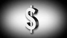 Silver dollar symbol on a white background. 3D Render royalty free illustration Silver dollar symbol on a white background. 3D Render royalty free illustration