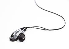 Silver Ear Bud Headphones