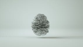 Silver easter eggs on white background with shadows. 3D Illustration stock illustration Silver easter eggs on white background with shadows. 3D Illustration stock illustration