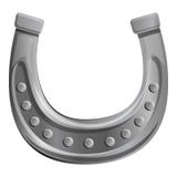 Silver horseshoe icon, cartoon style stock illustration Silver horseshoe icon, cartoon style stock illustration
