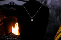 The Silver necklace royalty free stock image The Silver necklace royalty free stock image