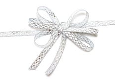 Silver Ribbon Isolated Royalty Free Stock Photography Silver Ribbon Isolated Royalty Free Stock Photography
