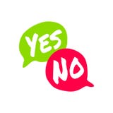 Sim nenhum texto da palavra na forma da conversa Cor verde e vermelha Ilustração do vetor sim não na bolha do discurso no fundo b ilustração royalty free Sim nenhum texto da palavra na forma da conversa Cor verde e vermelha Ilustração do vetor sim não na bolha do discurso no fundo b ilustração royalty free