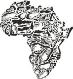 Simbolo astratto Africa nel cammuffamento del leopardo nebuloso Fotografia Stock Simbolo astratto Africa nel cammuffamento del leopardo nebuloso Fotografia Stock