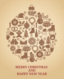 Simbolo d'annata dell'albero di Natale royalty illustrazione gratis Simbolo d'annata dell'albero di Natale royalty illustrazione gratis