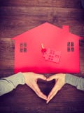 Simbolo della casa e del cuore Immagini Stock Simbolo della casa e del cuore Immagini Stock