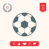 Simbolo di calcio Icona del pallone da calcio Immagine Stock Simbolo di calcio Icona del pallone da calcio Immagine Stock