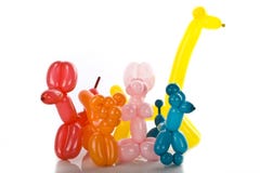 Simple Balloon Animals On White Royalty Free Stock Photo Simple Balloon Animals On White Royalty Free Stock Photo