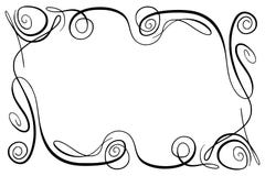 Flourish Vector Frame. Rectangle with squiggles, twirls and embellishments for image and text elements. Hand drawn black vector illustration Flourish Vector Frame. Rectangle with squiggles, twirls and embellishments for image and text elements. Hand drawn black vector illustration