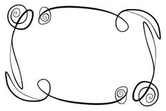 Flourish Vector Frame. Rectangle with squiggles, twirls and embellishments for image and text elements. Hand drawn black vector illustration Flourish Vector Frame. Rectangle with squiggles, twirls and embellishments for image and text elements. Hand drawn black vector illustration