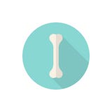 Simple Flat Design Icon with Bone vector illustration Simple Flat Design Icon with Bone vector illustration