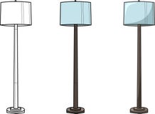 Simple floor lamp in pastel blue. Vector illustration stock illustration Simple floor lamp in pastel blue. Vector illustration stock illustration