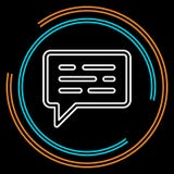 Simple Message Thin Line Vector Icon vector illustration Simple Message Thin Line Vector Icon vector illustration
