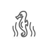 Simple seahorse line icon. Symbol and sign illustration design. Isolated on white background royalty free illustration Simple seahorse line icon. Symbol and sign illustration design. Isolated on white background royalty free illustration