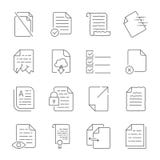 Simple set of vector icons for flow control of documents. Contains icons such as a manuscript, a corrupted file, a stock illustration Simple set of vector icons for flow control of documents. Contains icons such as a manuscript, a corrupted file, a stock illustration
