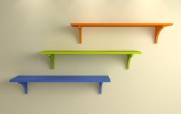 Simple Shelves On A Wall Stock Illustration Illustration Of Home