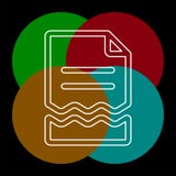 Terminated Contract vector icon stock illustration Terminated Contract vector icon stock illustration