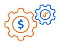 Gear dollar icon vector illustration Gear dollar icon vector illustration