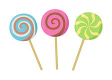 Simple vector of three sweet lolipops stock illustration Simple vector of three sweet lolipops stock illustration