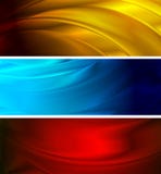 Simple Wavy Banners (NO Gradient Mesh) Stock Images
