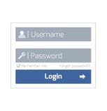 Simple web login form design in modern flat user Royalty Free Stock Image Simple web login form design in modern flat user Royalty Free Stock Image