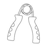 Simulator for hand on a spring mechanism.Gym And Workout single icon in outline style vector symbol stock illustration. stock illustration Simulator for hand on a spring mechanism.Gym And Workout single icon in outline style vector symbol stock illustration. stock illustration