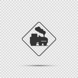 Sinal aberto do cruzamento de estrada de ferro do símbolo no fundo transparente ilustração royalty free Sinal aberto do cruzamento de estrada de ferro do símbolo no fundo transparente ilustração royalty free