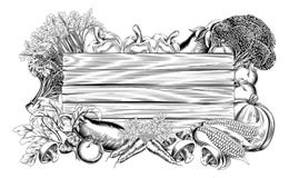 Sinal do vegetal e do produto dos frutos ilustração royalty free Sinal do vegetal e do produto dos frutos ilustração royalty free